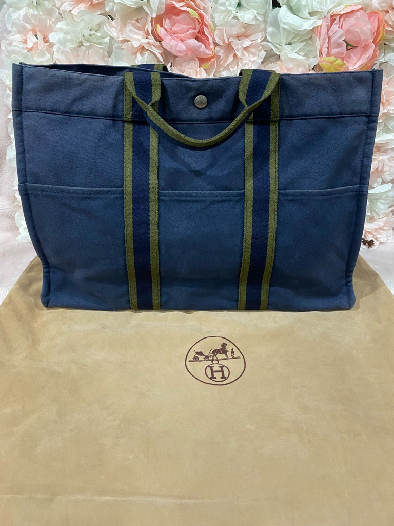 Hermes Fourre Tout Canvas Tote Bag